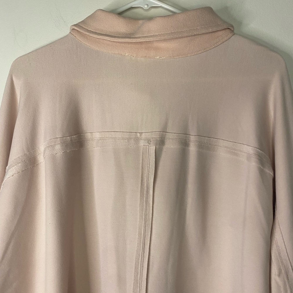 Heyson Oversized Long Pink Blush Collar Pullover Sweatshirt Lagenlook Size Small - Picture 10 of 13